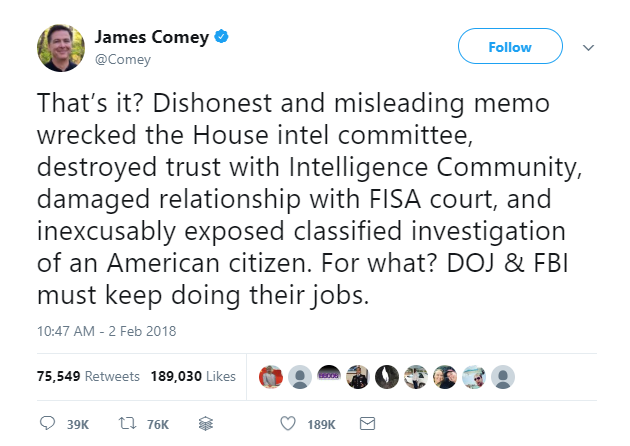 Comey thats it