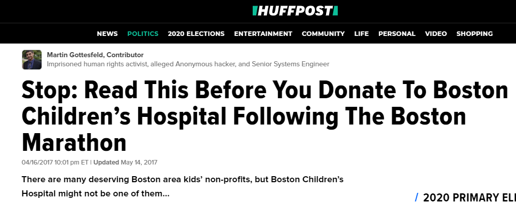 Huffpost headline april 2017