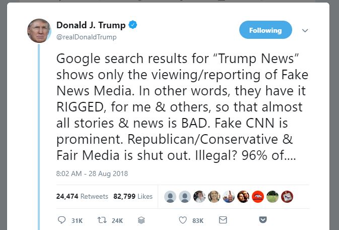 trump rigged tweet